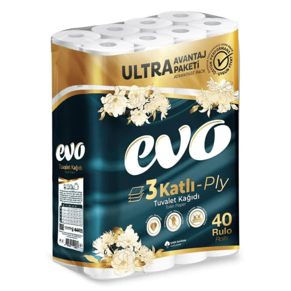 120x lyxiga Evo-toalettrullar, 3-lagers