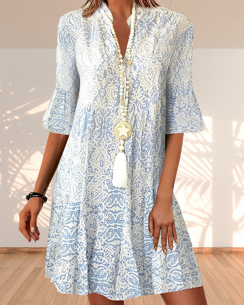 Bohemsk midi-kjole i Ibiza-stil