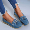Retro kilklakkede loafers for kvinner