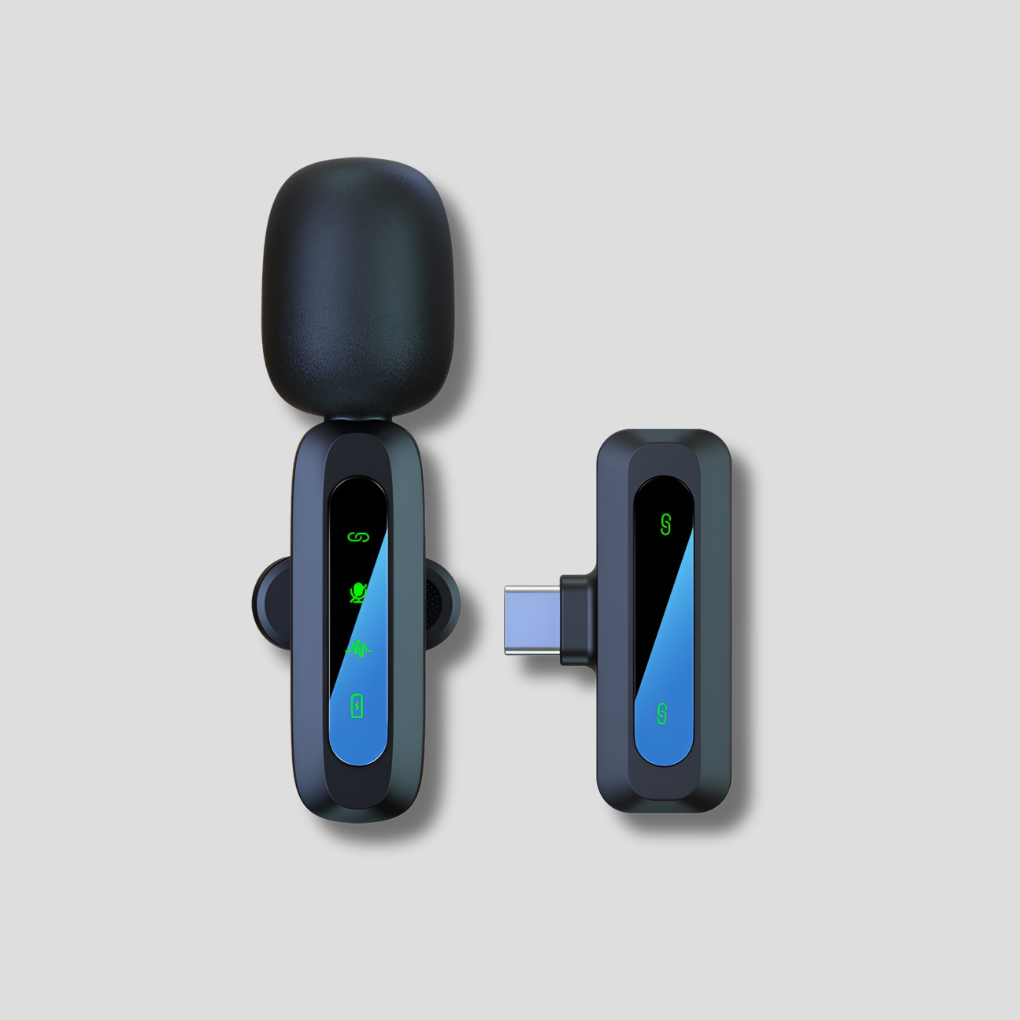 Trådløs mikrofon med USB-C-tilslutning