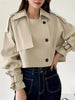 Afslappet kort trenchcoat