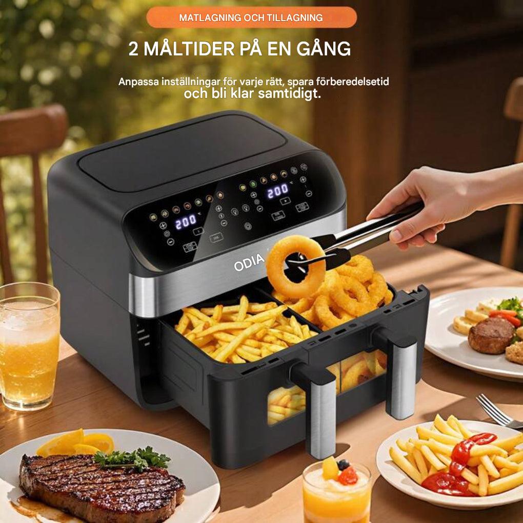 12-i-1 luftfritös med dubbla zoner och 2 korgar