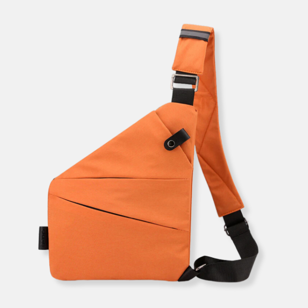 Minimalistisk stöldskyddad crossbody-väska – organiserad och säker förvaring för en aktiv livsstil