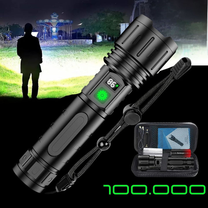 100 000 lumen taktisk ficklampa