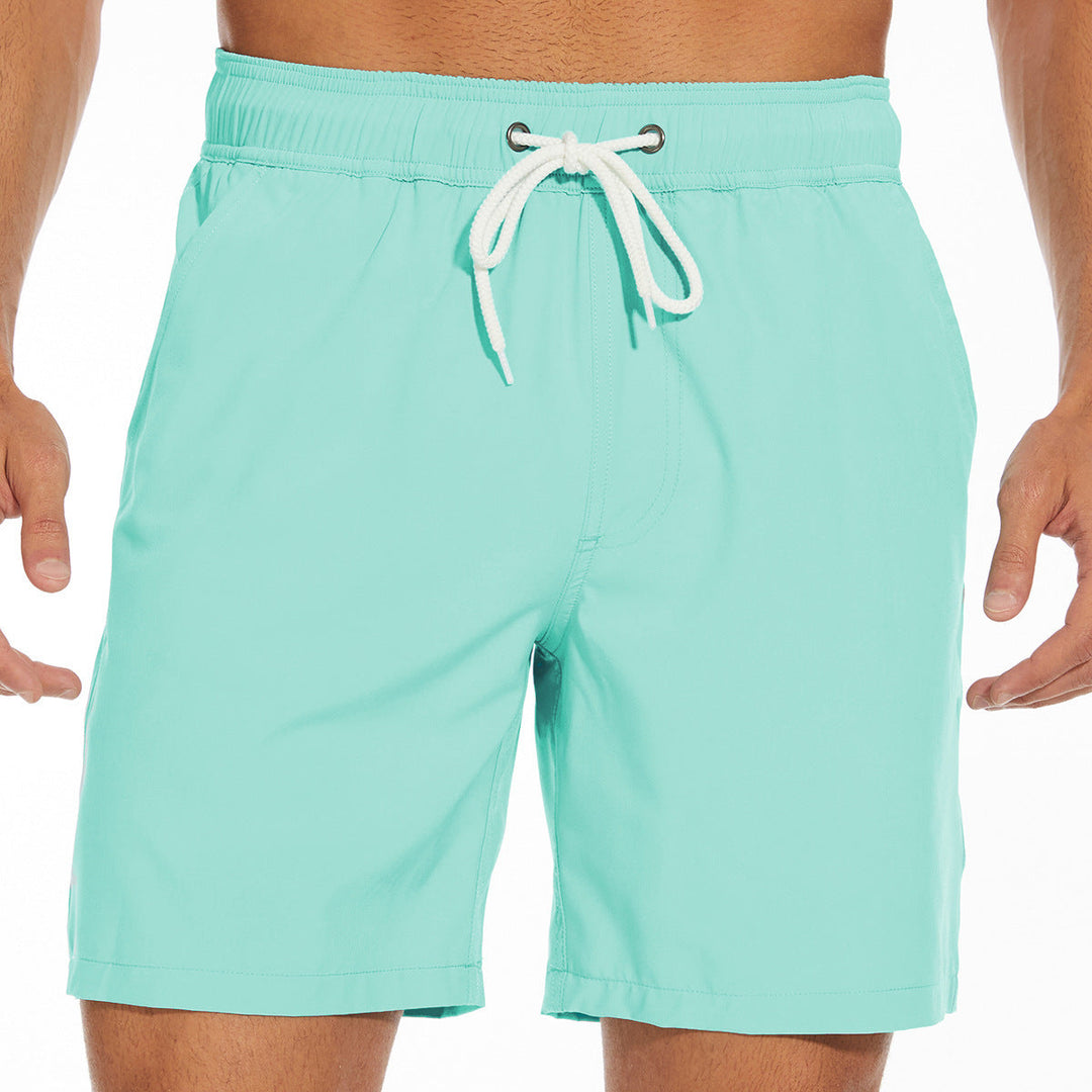 Trendy herrebadeshorts med innerbukse og telefonlomme