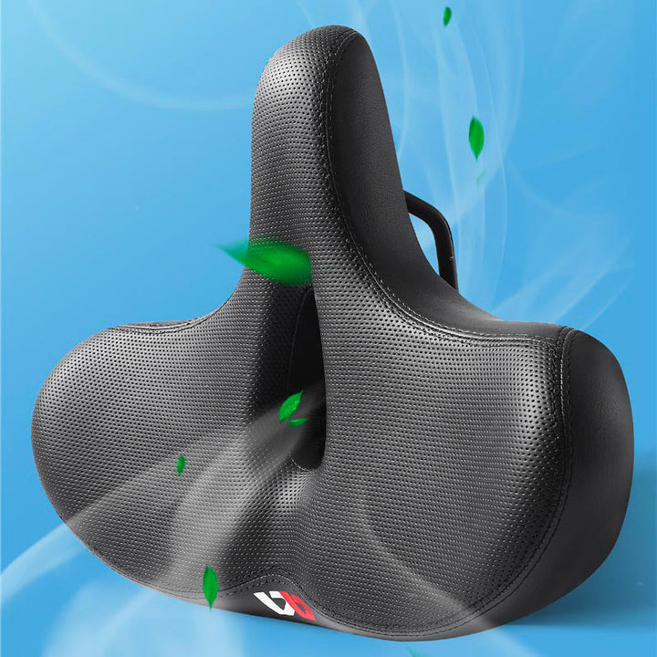 Ergonomisk og ekstra bred cykelsadel for maksimal komfort