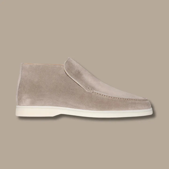 Herrloafers i børstet stof
