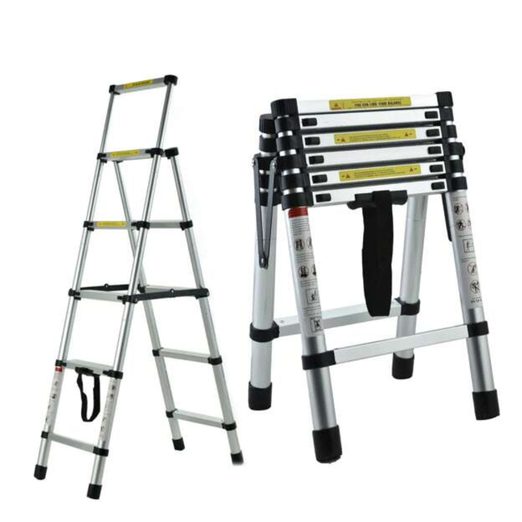 6FT+7FT teleskopstege i aluminium – säker, bärbar och justerbar
