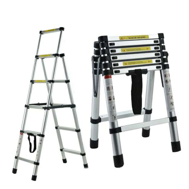 6FT+7FT teleskopstege i aluminium – säker, bärbar och justerbar