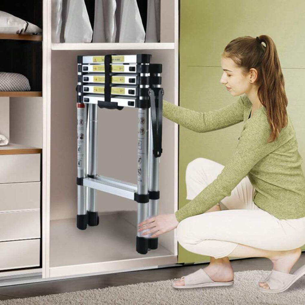 6FT+7FT teleskopstege i aluminium – säker, bärbar och justerbar