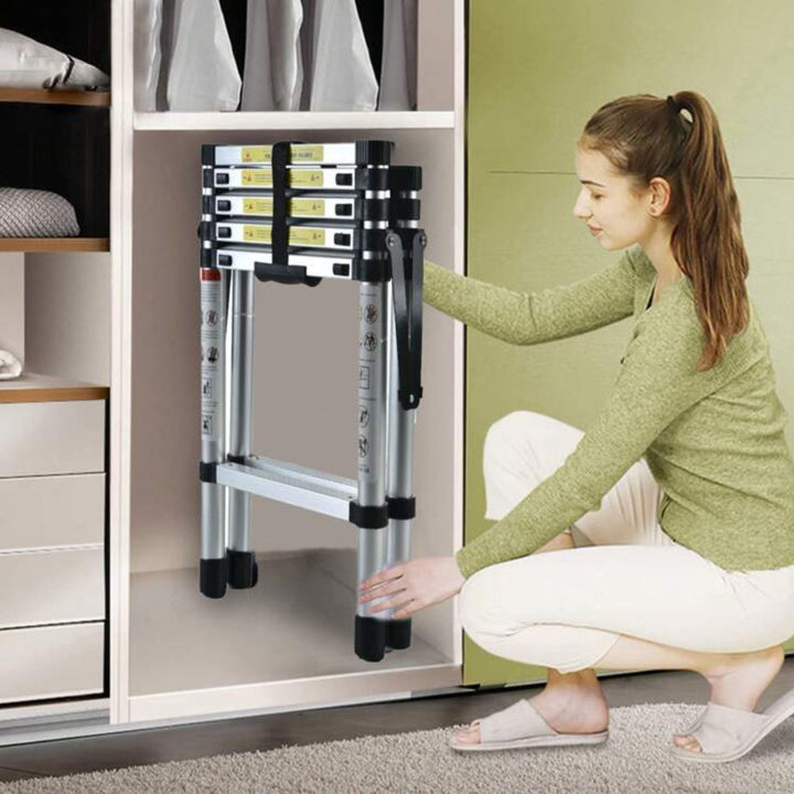 6FT+7FT teleskopstege i aluminium – säker, bärbar och justerbar