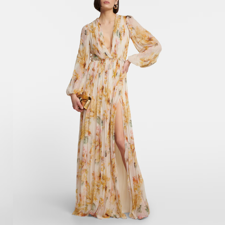 Elegant let sommerstof-glat blankt stof midi-balkjole til kvinder