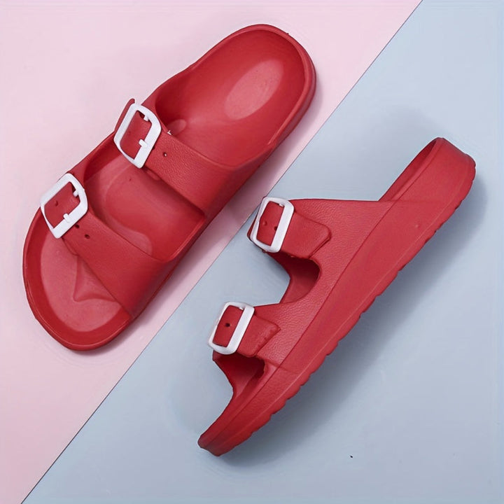 Herrsandaler med dubbelt spänne