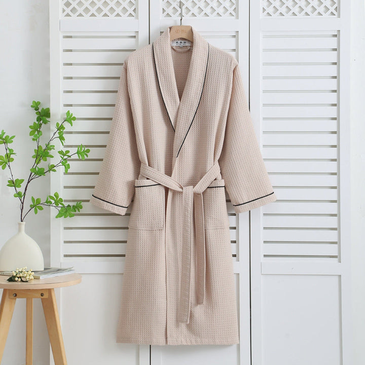 Lätt kimono i 100 % mjukt tyg i våffelmönster