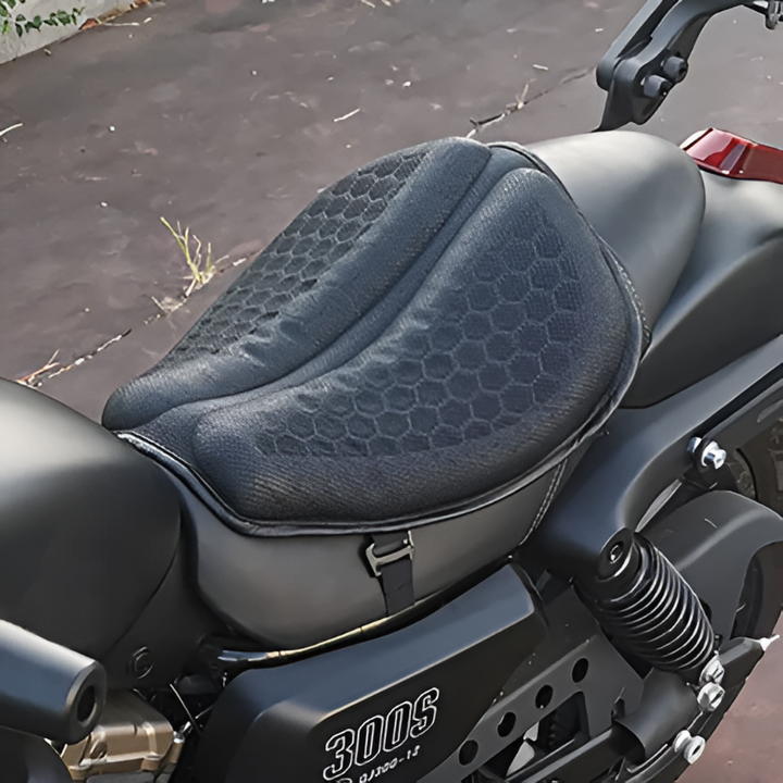 Motorcykelgel-sadelkudde för långa resor
