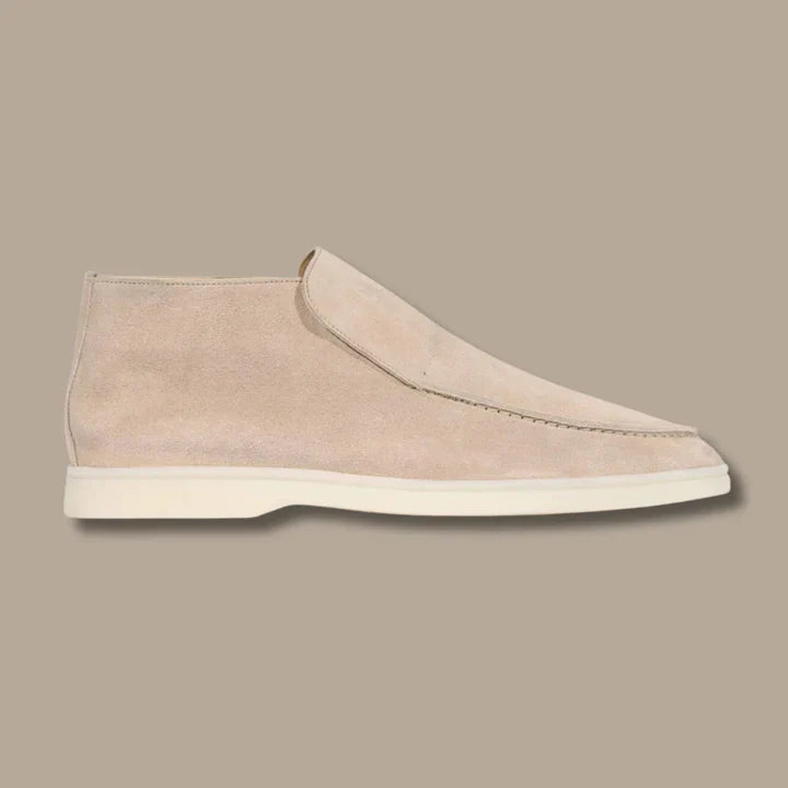 Herrloafers i børstet stof