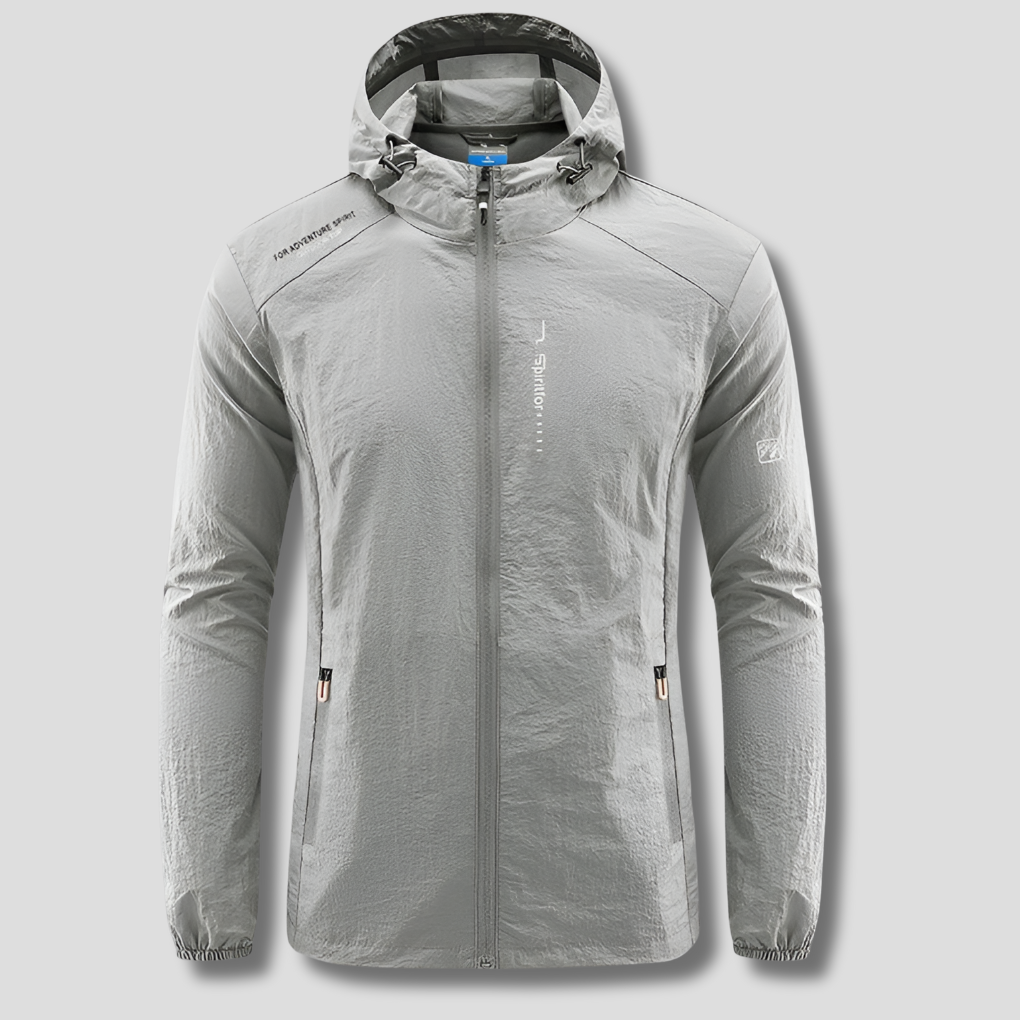 Ultaralätt vind- och solskyddande sommarjacka med huva för män