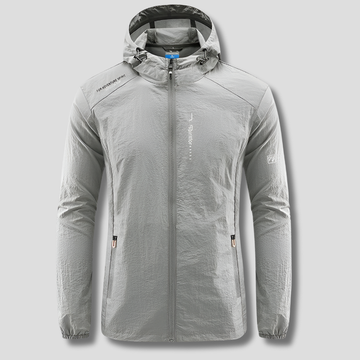 Ultaralätt vind- och solskyddande sommarjacka med huva för män