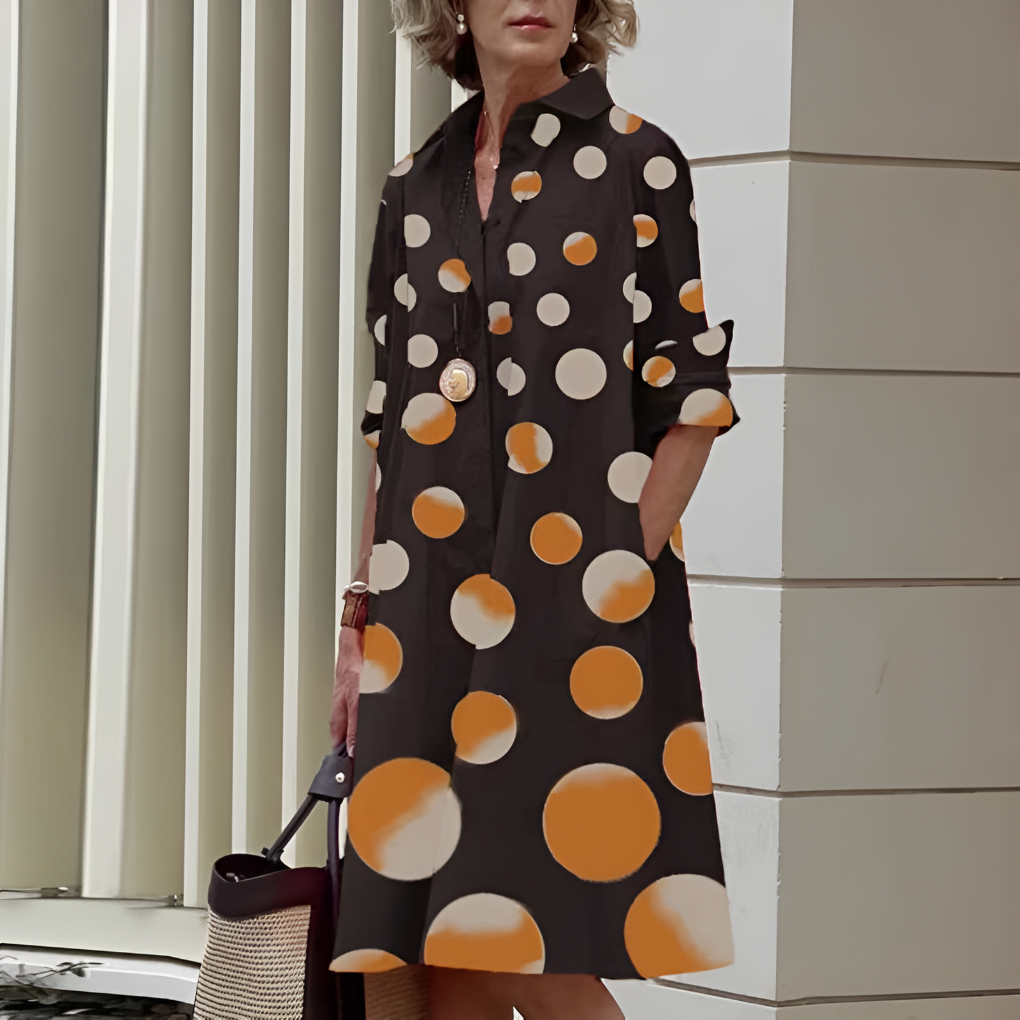 Snygg pikéklänning för kvinnor