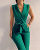 Ärmlös V-ringad jumpsuit