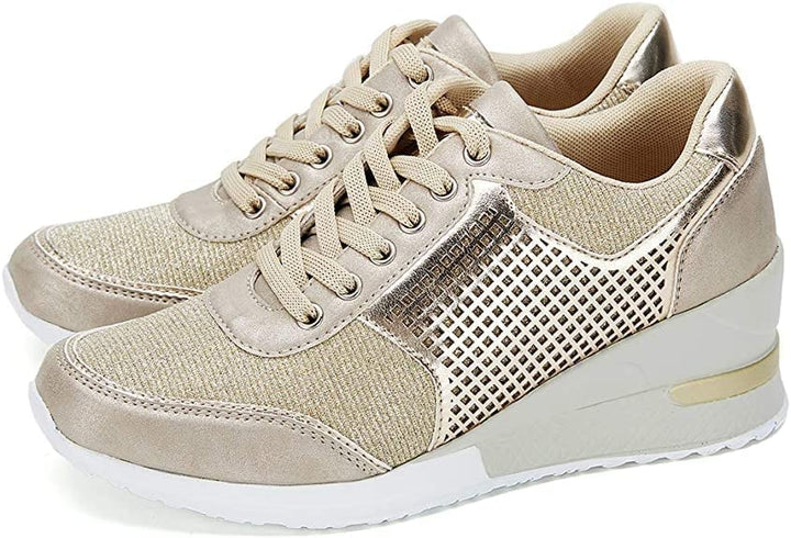 Forhøjede kilehæl sneakers til kvinder
