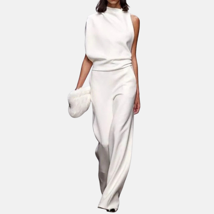 Elegant ermeløs jumpsuit for kvinner