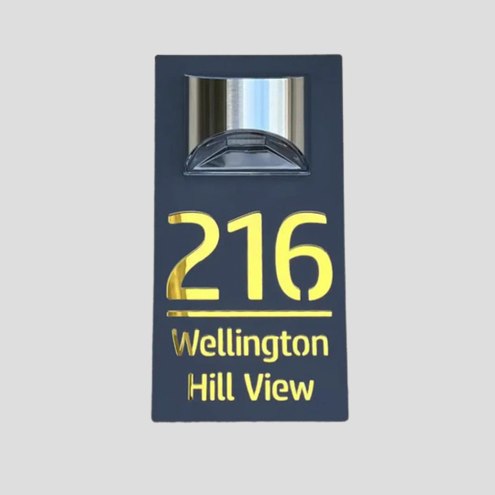 Solar hus nummerskylt