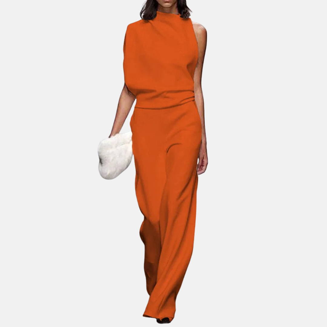 Elegant ermeløs jumpsuit for kvinner