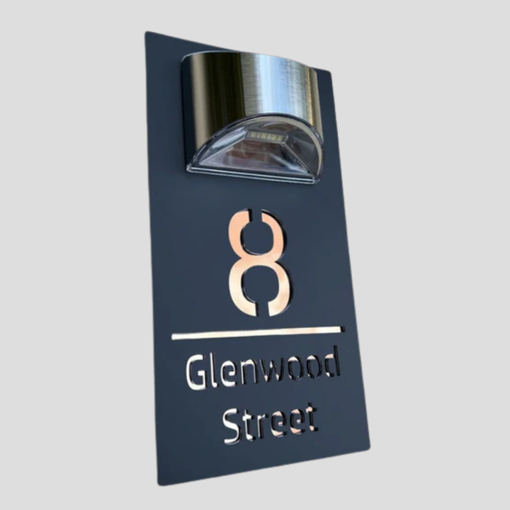 Solar hus nummerskylt