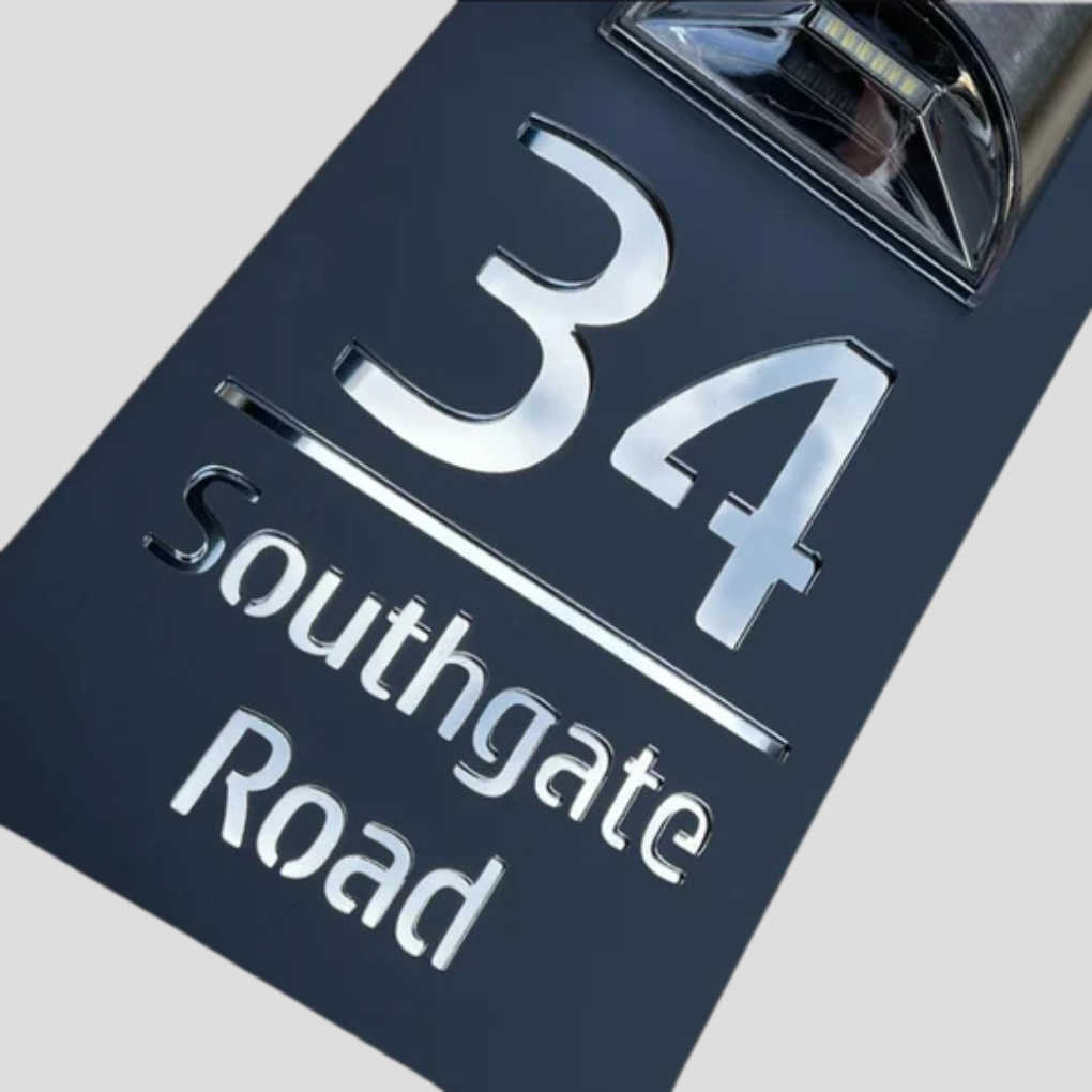 Solar hus nummerskylt