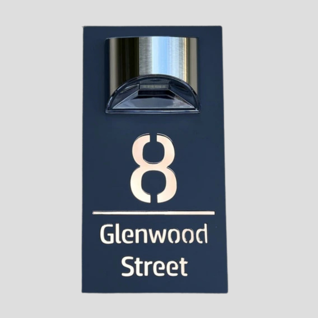 Solar hus nummerskylt