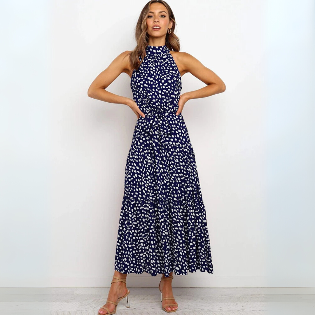 Prickig Fit-and-Flare Midiklänning