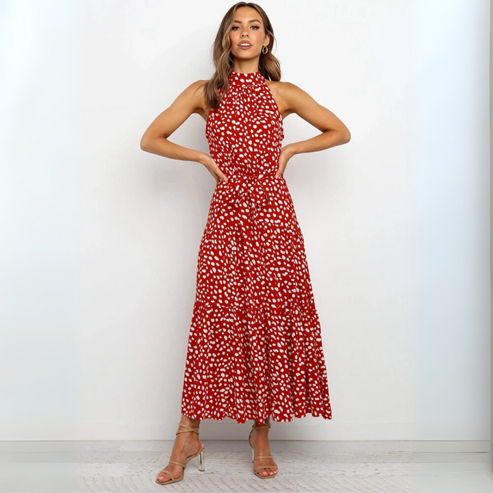 Prickig Fit-and-Flare Midiklänning
