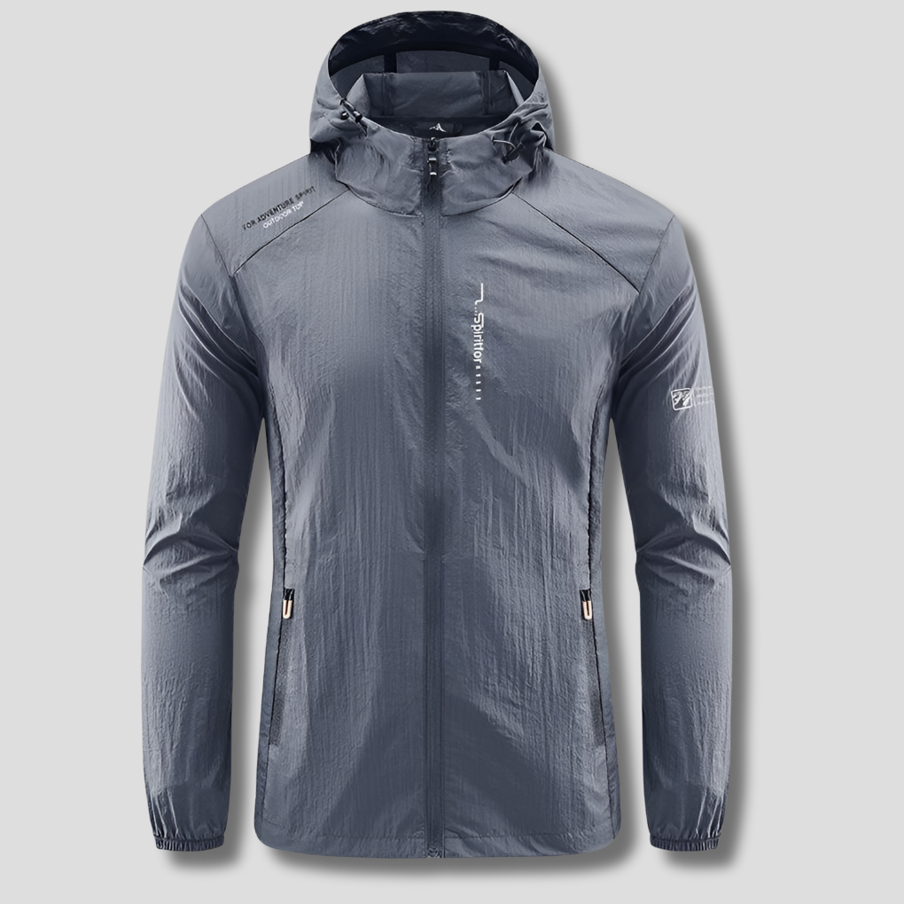 Ultaralätt vind- och solskyddande sommarjacka med huva för män