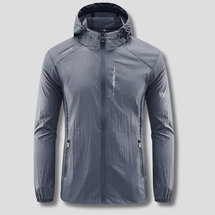 Ultaralätt vind- och solskyddande sommarjacka med huva för män