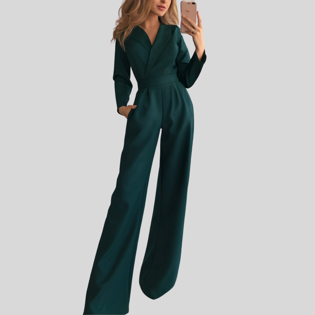Jumpsuit med brede skulderstropper