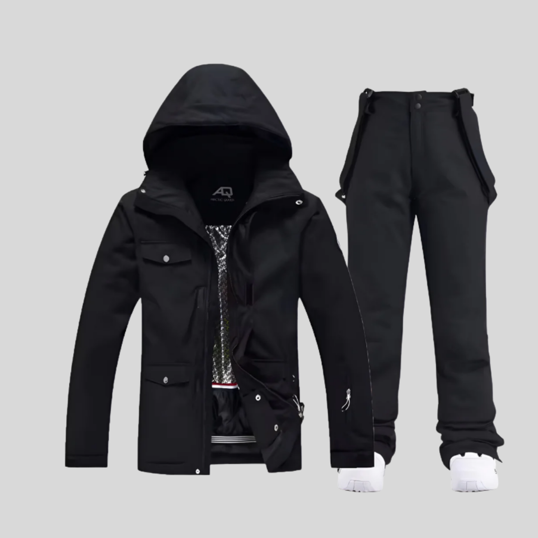 Skidjacka och byxset för kvinnor, funktionell vinteroutfit