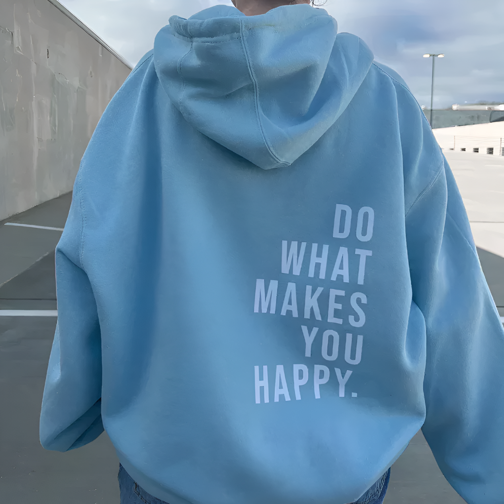 Unisex Happy-tröja med huva