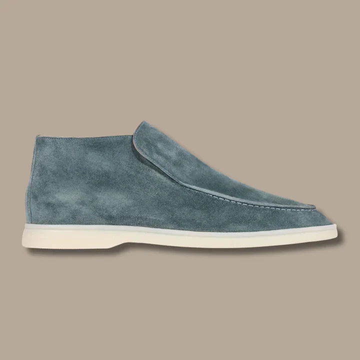 Herrloafers i børstet stof