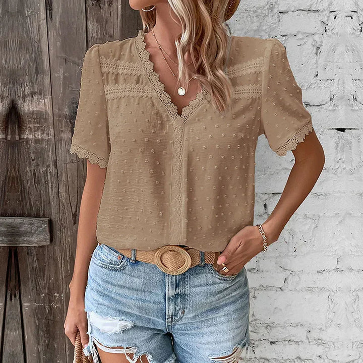 Wendy Lace Kortärmad Blus