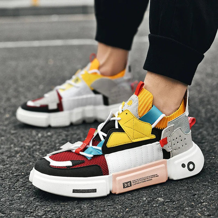 Sneakers i mesh med god pusteevne for menn