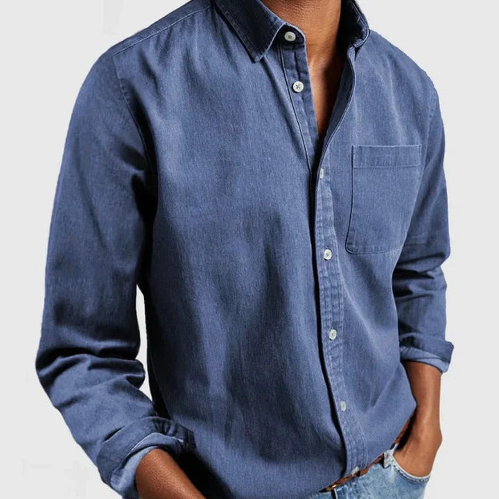 Lätt denimskjorta för män med modern passform