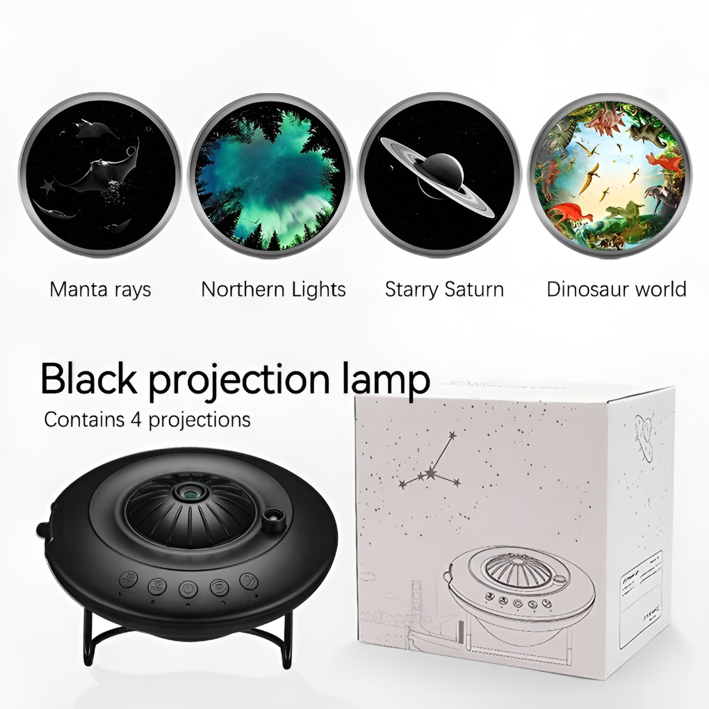 Galaxiprojektor med planetariumseffekter