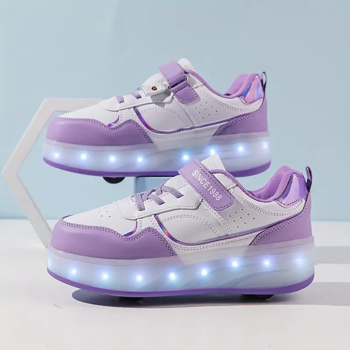 GlowSkate – Lysende strikkede struktursko til aktive børn
