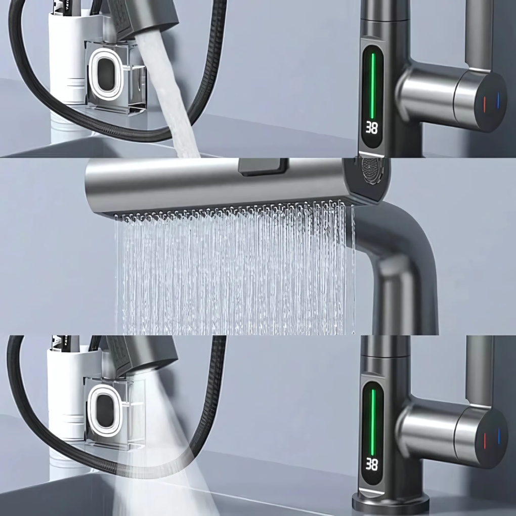 Flexibel LED-kran för kök och badrum