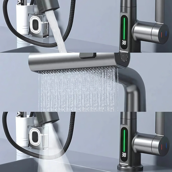 Flexibel LED-kran för kök och badrum