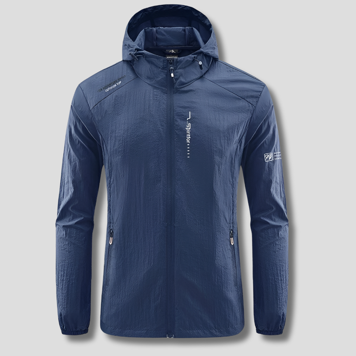 Ultaralätt vind- och solskyddande sommarjacka med huva för män