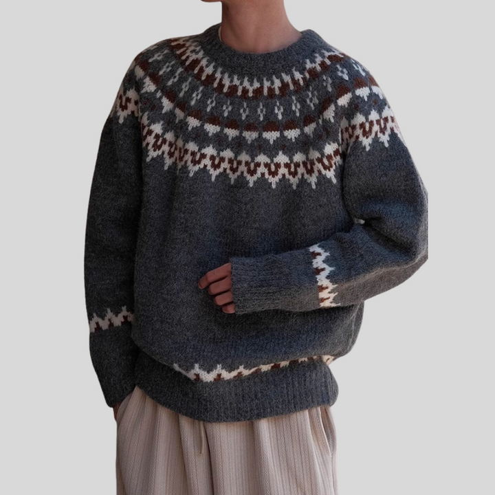 Herrtröja med rund hals – retrostil