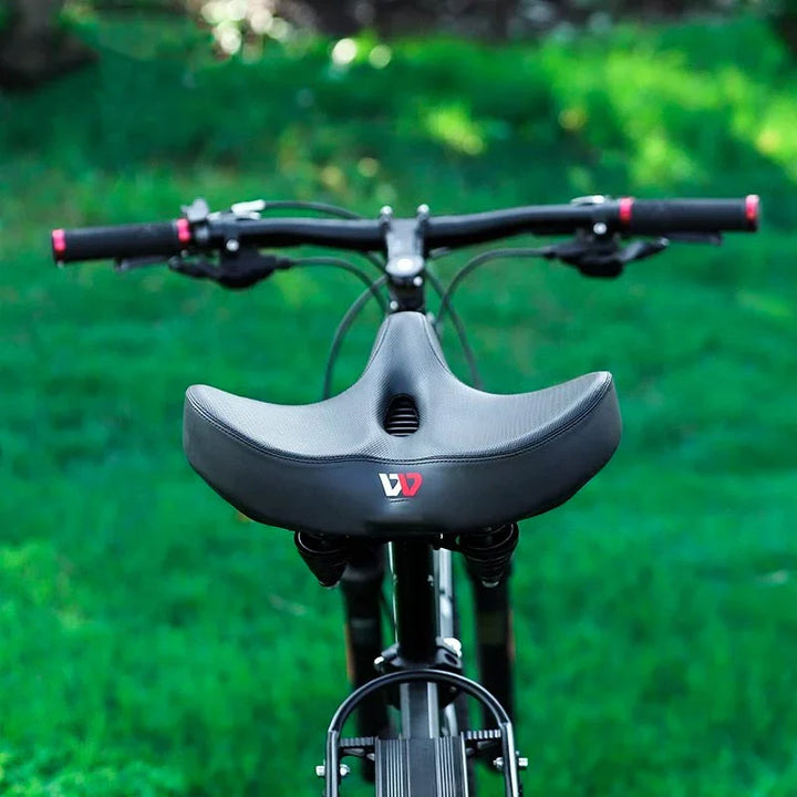 Ergonomisk og ekstra bred cykelsadel for maksimal komfort