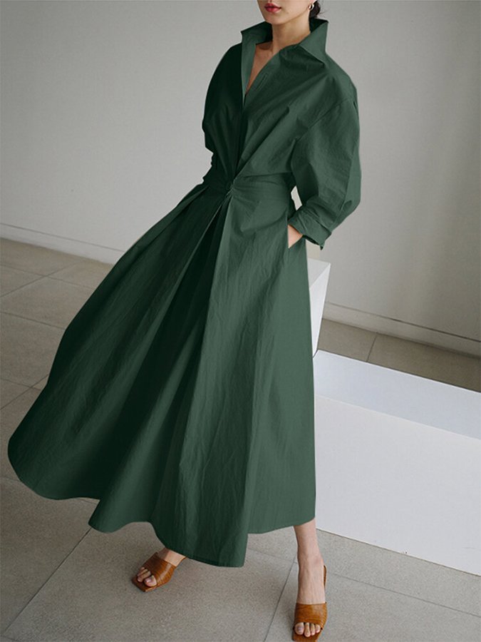 Elegant maxiklänning med sofistikerad drapering